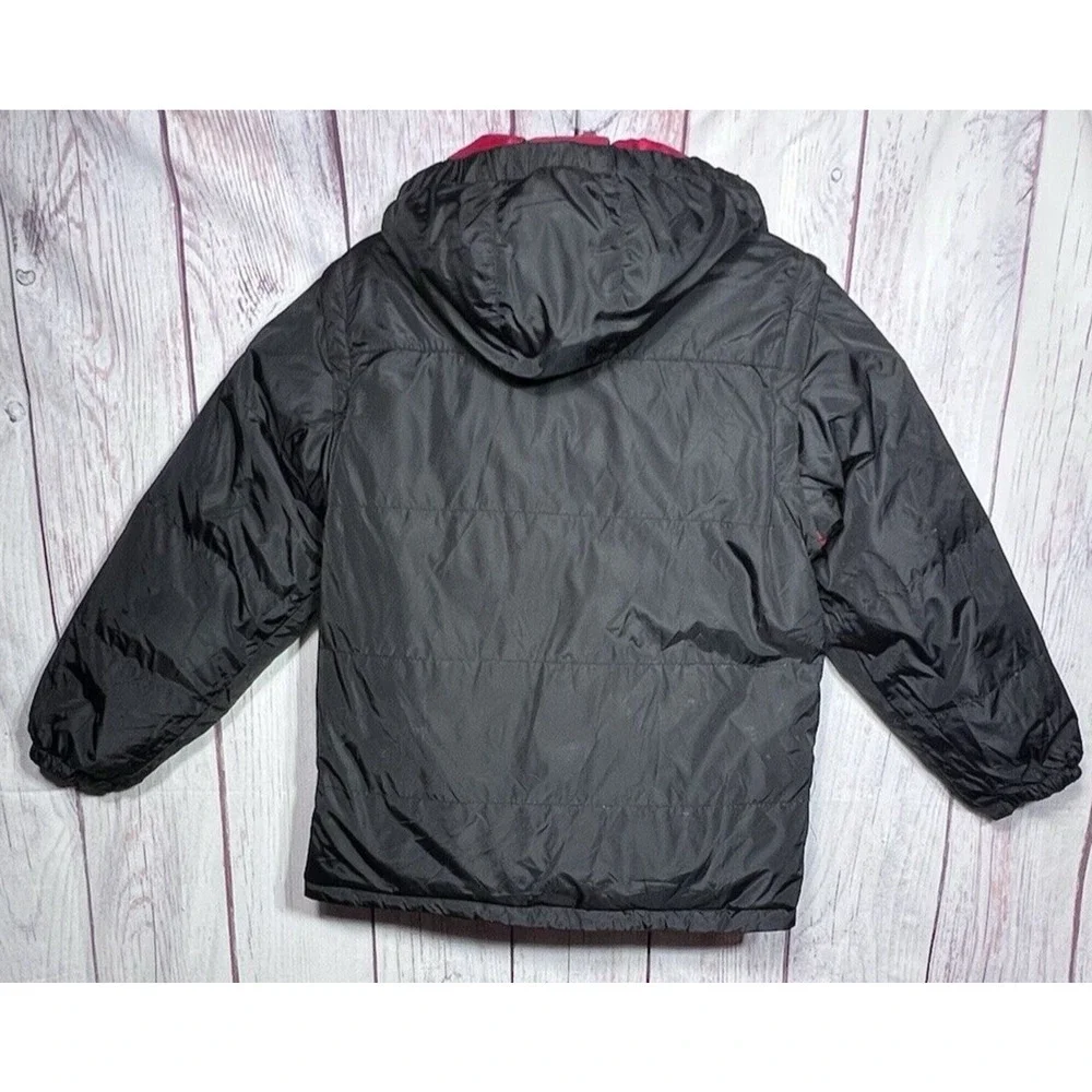 Companykids Reversible Down Filled Jacket Coat Red Black Size 14-16 Large